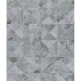 Noordwand behang topchic graphic shapes facet metallic grijs - afbeelding 1