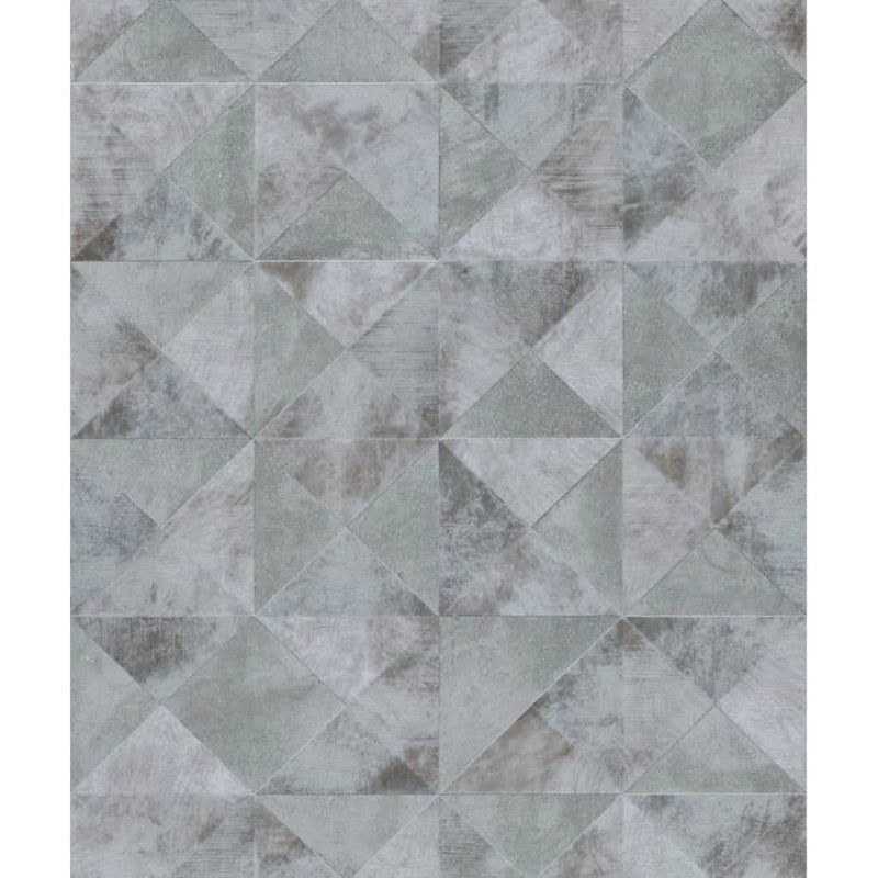 Noordwand behang topchic graphic shapes facet metallic grijs