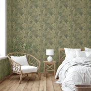 Dutch wallcoverings behang joelle groen en goudkleurig - afbeelding 3