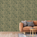 Dutch wallcoverings behang joelle groen en goudkleurig - afbeelding 1