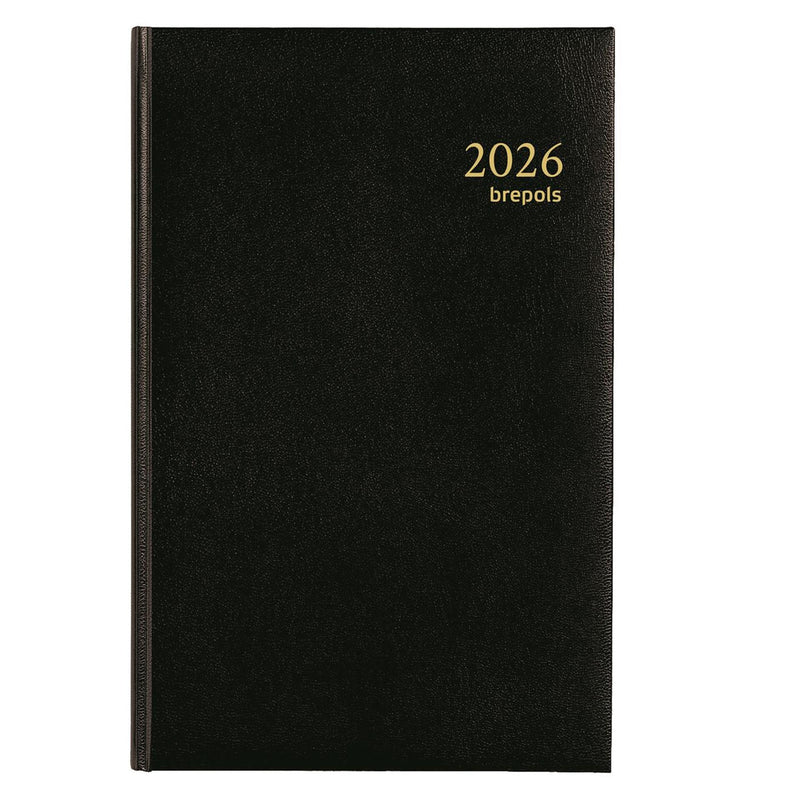 Brepols agenda saturnus 1 dag 2026 lima zwart
