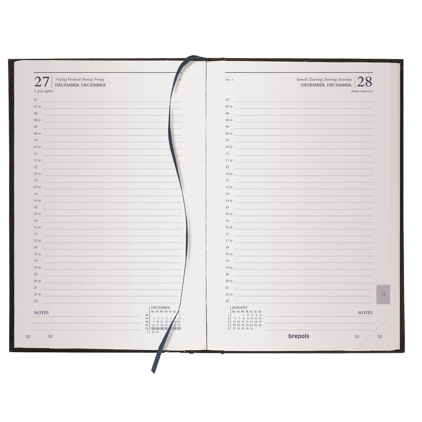 Brepols bureauagenda saturnus 1 dag 2026 lima rood 13x21cm