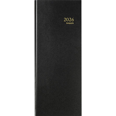 Brepols agenda saturnus 1 dag 2026 lang zwart