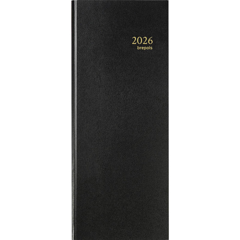 Brepols agenda saturnus 1 dag 2026 lang zwart