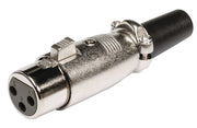 Valueline xlr-3fcl connector xlr 3-pin female metaal zilver - afbeelding 1