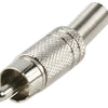Valueline cc-010 rca plug + prt. metaal verguld rood