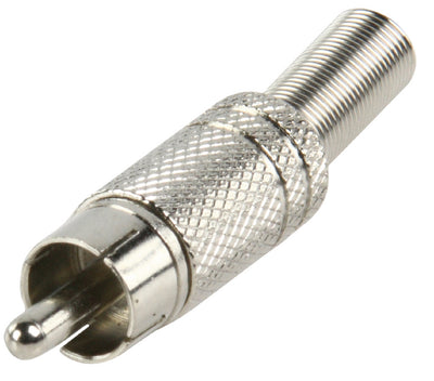 Valueline cc-010 rca plug + prt. metaal verguld rood