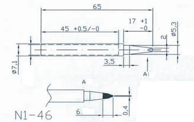Hq solder tip4 vervangingstip voor solder20 30
