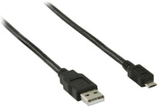 Valueline vlcp60500b05 usb 2.0 usb a male - usb micro b male kabel 0,50 m zwart - afbeelding 2