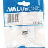 Valueline vlsp40900w gehoekte coax connectoren coax mannelijk wit