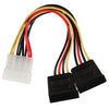 Valueline vlcp73520v015 interne stroom splitterkabel molex mannelijk - 2x sata 15-pins vrouwelijk 0,15 m veelkleurig