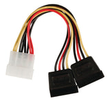 Valueline vlcp73520v015 interne stroom splitterkabel molex mannelijk - 2x sata 15-pins vrouwelijk 0,15 m veelkleurig - afbeelding 1