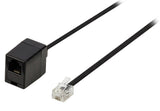 Valueline Valueline VLTP90205B100 Telecom Verlengkabel Rj11 Mannelijk Rj11 Vrouwelijk 10,0 M Zwart - afbeelding 2