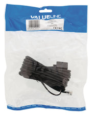Valueline Valueline VLTP90205B100 Telecom Verlengkabel Rj11 Mannelijk Rj11 Vrouwelijk 10,0 M Zwart - afbeelding 4
