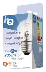 Hq hq hqhe27 ball001 halogeenlamp kogel e27 18 w 205 lm 2 800 k - afbeelding 3