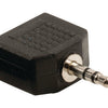Valueline vlab22945b audio-splitter 3,5 mm male - 2x female zwart