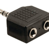 Valueline vlab22945b audio-splitter 3,5 mm male - 2x female zwart