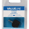 Valueline vlab22945b audio-splitter 3,5 mm male - 2x female zwart