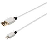 K ouml;nig knm39300w10 sync and charge kabel 8-pins lightning male - usb 2.0 a male 1,00 m wit - afbeelding 2
