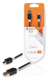 Valueline vlcb85100b50 utp cat5e netwerkkabel rj45 mannelijk - rj45 mannelijk 5,00 m zwart - afbeelding 1