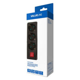 Valueline vles315f002bl stekkerdoos 3-wegs zwart - afbeelding 2