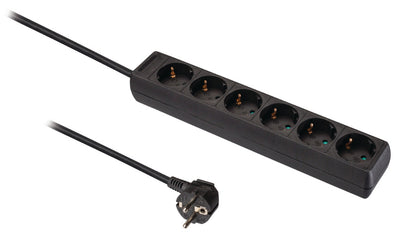 Valueline vles615f001bl stekkerdoos 6-wegs 1.50 m zwart