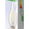 Hq lfe14fltp001 led retro filament lamp e14 gebogen kaars 2 w 210 lm 2700 k