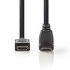 Nedis cvgp34200bk15 high speed hdmi kabel 90 deg; haaks met ethernet 1.5 m zwart