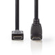 Nedis cvgp34200bk15 high speed hdmi kabel 90 deg; haaks met ethernet 1.5 m zwart