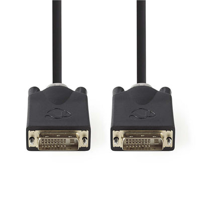 Nedis ccbp32000at20 dvi-kabel dvi-d 24+1-pins male - dvi-d 24+1-pins male 2,0 m antraciet