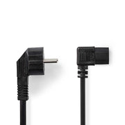 Nedis cegp10020bk100 voedingskabel schuko male haaks - iec-320-c13 haaks 10 m zwart - afbeelding 2