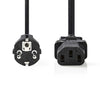 Nedis cegp10030bk50 voedingskabel schuko male - iec-320-c13 5,0 m zwart