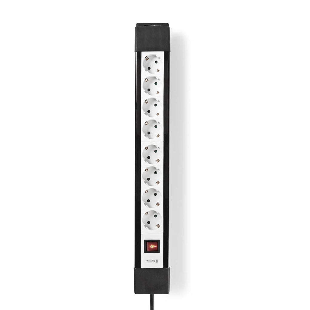 Nedis stekkerdoos exso830f1pro wit, zwart