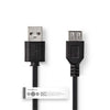 Nedis ccgt60010bk30 kabel usb 2.0 a male - usb a female 3,0 m zwart