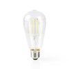 Nedis wifilf10wtst64 wi-fi smart led filamentlamp e27 st64 5 w 500 lm