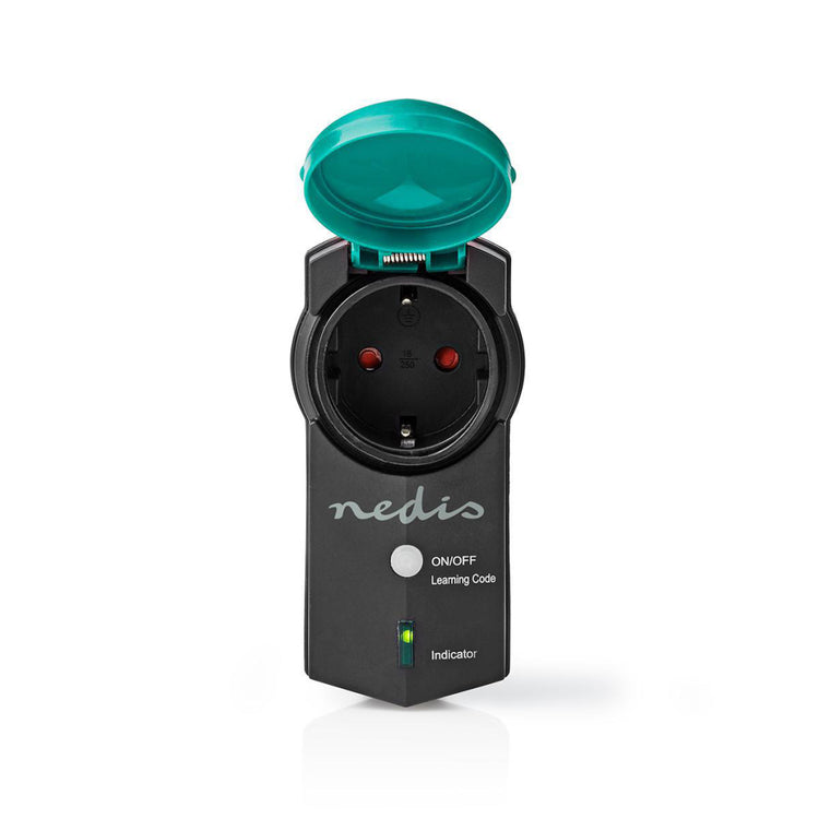 Nedis rfpom120fbk rf smart stekker outdoor ip44 aan uit rf mesh range extender schuko type f 3680 w