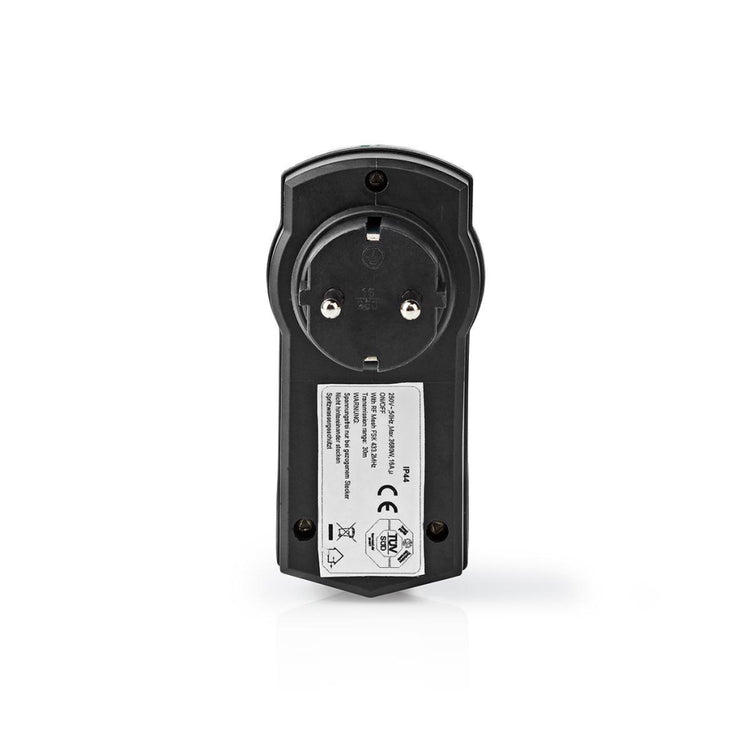 Nedis rfpom120fbk rf smart stekker outdoor ip44 aan uit rf mesh range extender schuko type f 3680 w