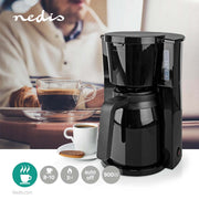 Nedis kacm250ebk koffiezetapparaat maximale capaciteit: 1.0 l 8 warmhoudfunctie zwart - afbeelding 2