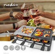 Nedis fcra300fbk8 raclette steen grill voor 8 personen - afbeelding 2