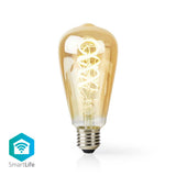 Nedis wifilrt10st64 smartlife led filamentlamp wi-fi e27 360 lm 4.9 w warm to cool white 1800 - 6500 k glas android trade; ios st64 - afbeelding 1
