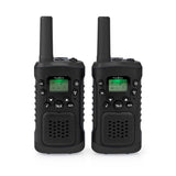 Nedis wltk0610bk walkie talkie set 2 handsets tot 6 km frequentiekanalen: 8 ptt vox tot 3 uur koptelefoonoutput 2 headsets zwart - afbeelding 1