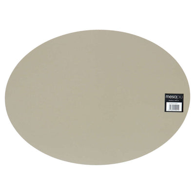 Mesapiu Mesapiu Placemat Lederlook Taupe Ovaal 45x33 Cm