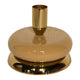 Mansion atmosphere kandelaar goud beige emaille 10x10x8,5cm