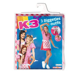 K3 verkleedkleding - verkleedjurk de 3 biggetjes - 6 8 jaar - maat 134 - afbeelding 1