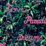 Noordwand Noordwand Behang Good Vibes Neon letter with plants groen en roze - afbeelding 1