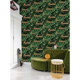 Noordwand behang good vibes neon letter with plants groen en oranje - afbeelding 1