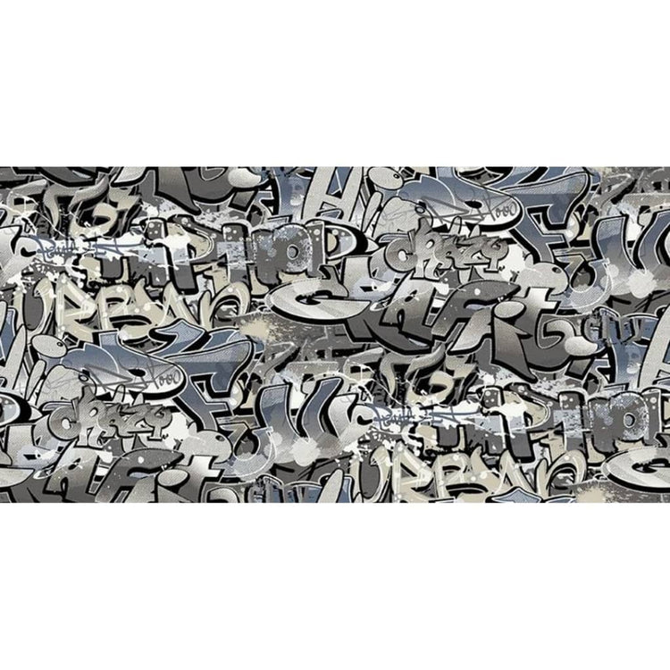 Noordwand Noordwand Behang Good Vibes Graffiti grijs en blauw