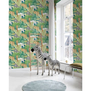 Noordwand behang good vibes jungle animals groen en zwart - afbeelding 1