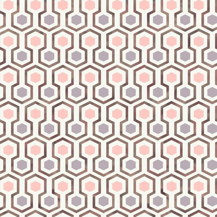Noordwand behang good vibes hexagon pattern roze en paars