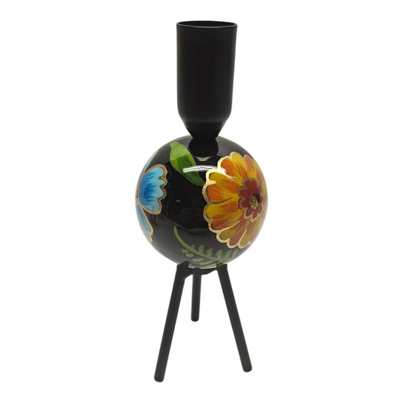 Mansion atmosphere kandelaar driepoot bloem 6,5x6,5x19cm